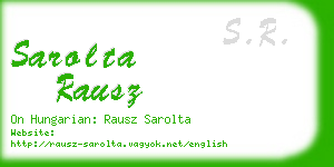 sarolta rausz business card